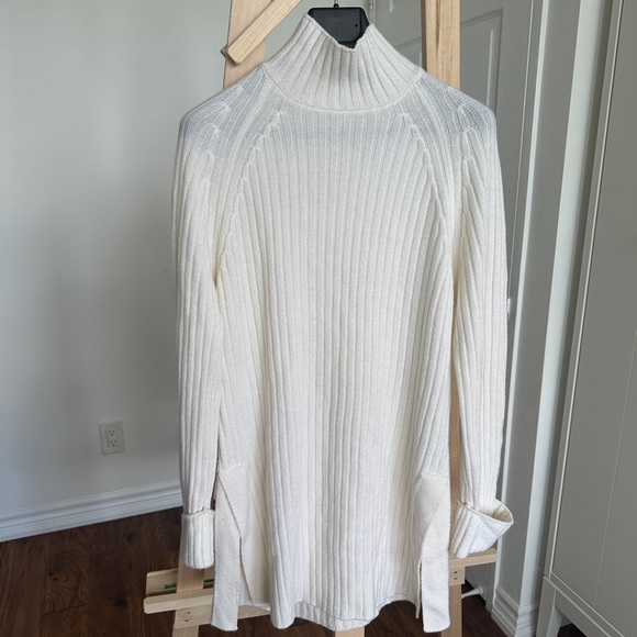 Wool mock neck sweater tunic dress - Picture 3 of 9